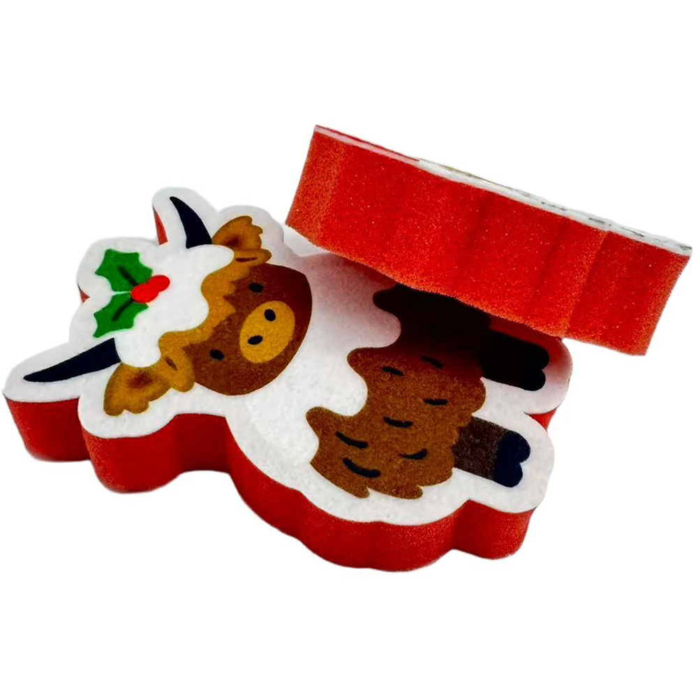 Pack of 3 Christmas Cleaning Sponges Image 2
