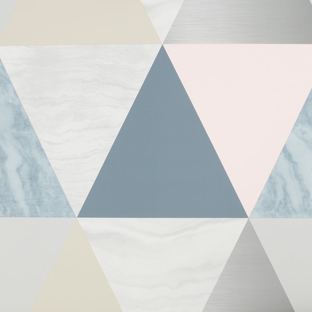 Fresco Harlequin Navy and Pink Wallpaper Image 1