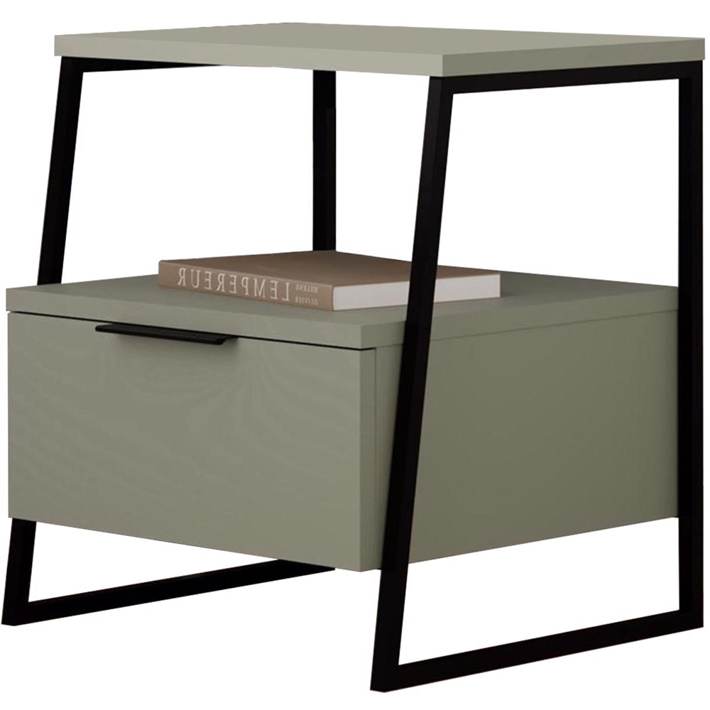 FWStyle Pal Single Door Single Shelf Green Bedside Table Image 3