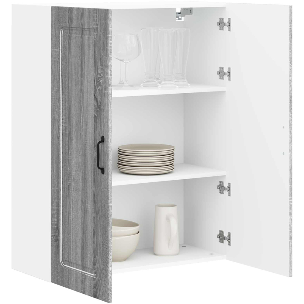 vidaXL 2 Door Concrete Grey Kitchen Wall Cabinet Image 3
