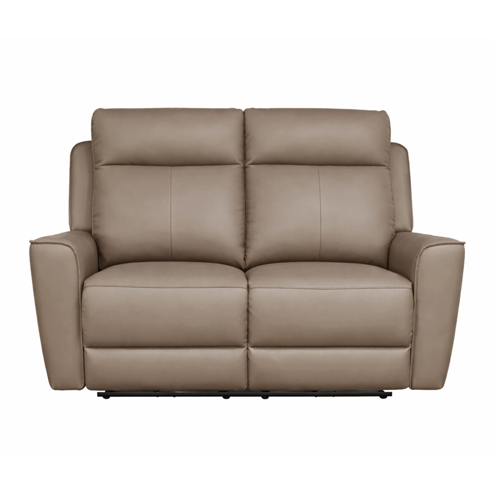 Aspire Elmhurst 2 Seater Mushroom Leather Power Recliner Sofa with USB and USB-C Charging Image 4