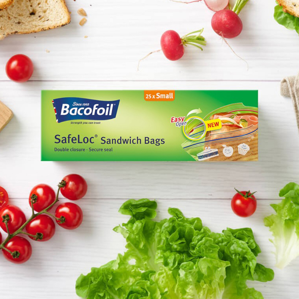 Bacofoil SafeLoc Sandwich Bags Clear Small 25 Pack Image 2