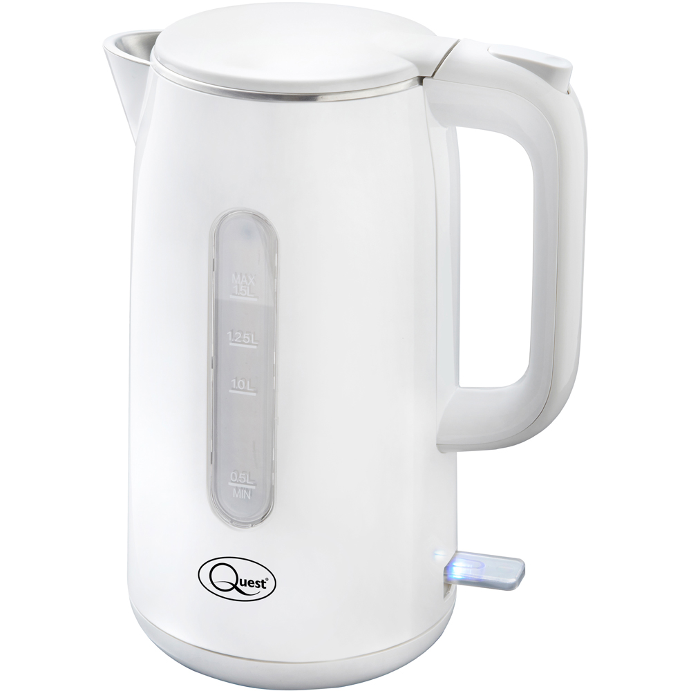 Benross White 1.5L Fast Boil Stainless Steel Kettle 3000W Image 1