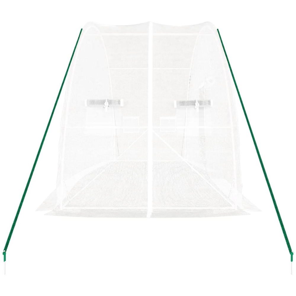 vidaXL White Polyethylene Galvanised Steel Frame 9.8 x 6.5ft Greenhouse Image 4