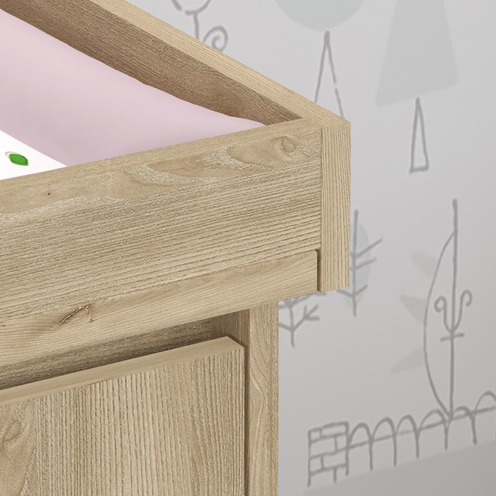 Kudl 3 Drawer Oak Baby Changing Table Image 6