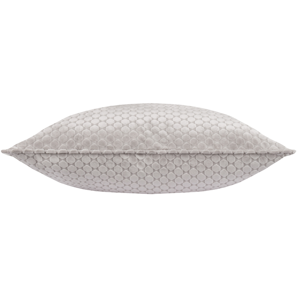 Paoletti Neptune Silver Velvet Cushion 50 x 50cm Image 3