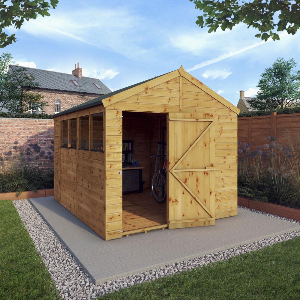 Mercia 10 x 8ft Shiplap Apex Wooden Shed Image 6