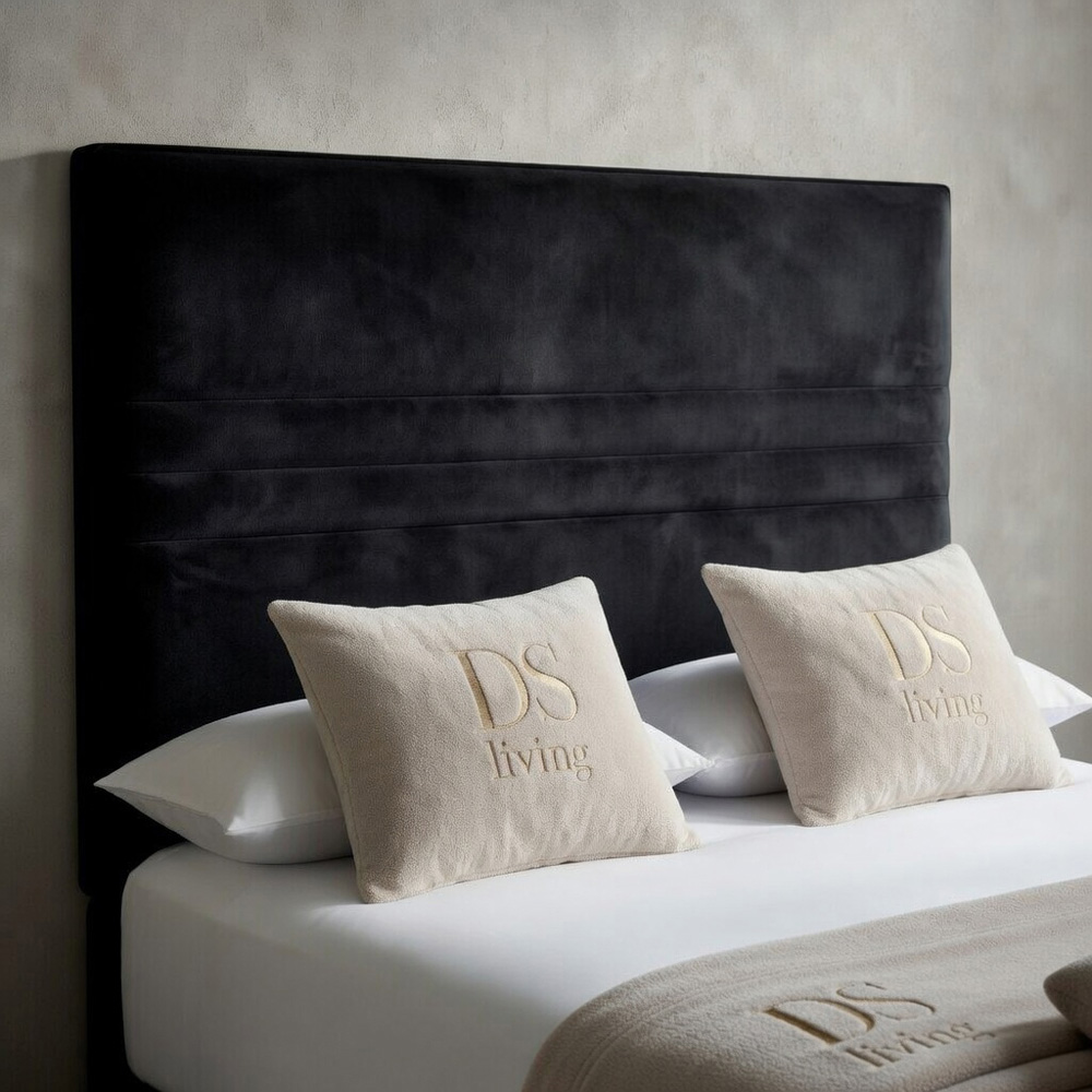 DS Living Harrington Double Black Plush Divan Bed Image 2