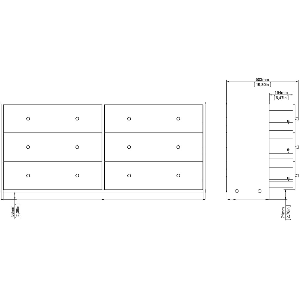 Furniture To Go May 6 Drawer White Chest of Drawers Image 7