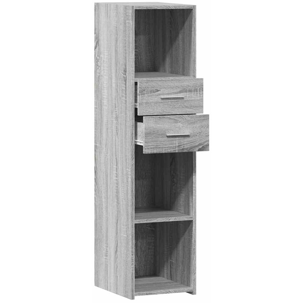 vidaXL 2 Drawer 3 Shelf Grey Sonoma Highboard Image 7