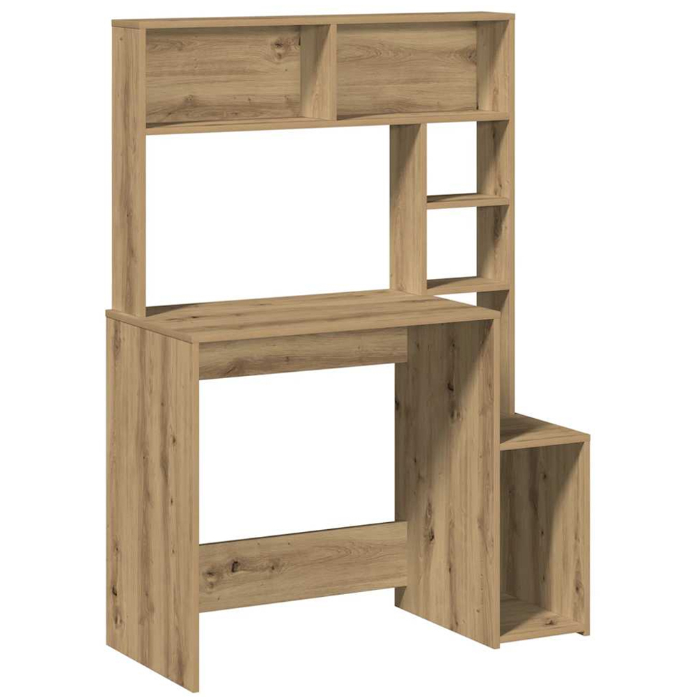 vidaXL 6 Shelf Computer Desk Artisan Oak Image 2