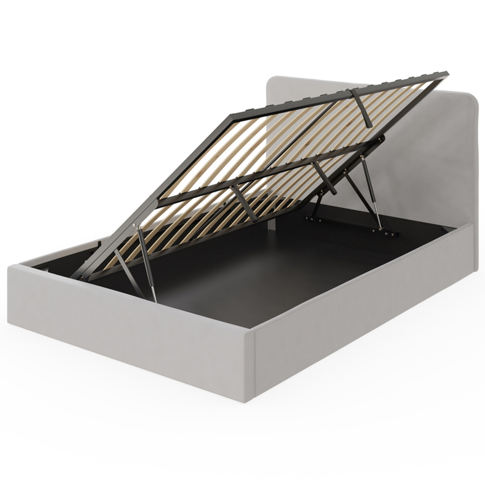 GFW Chiswick Double Soft Grey Ottoman Bed Image 3