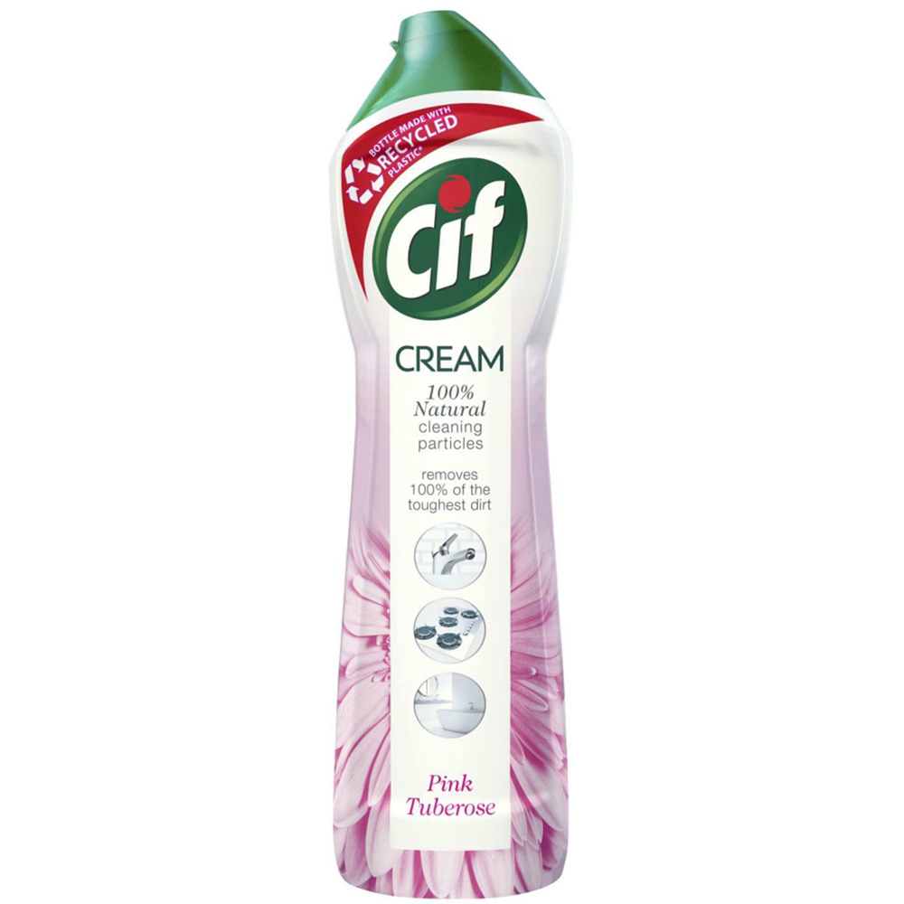 CIF Natural Cleaning Particles Pink Tuberose Cleaner Cream 500ml 2 Pack Image 3