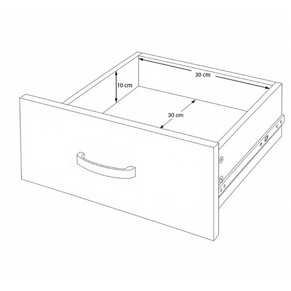 FWStyle Tunis 3 Drawer Matt Black Chest of Drawer Image 7