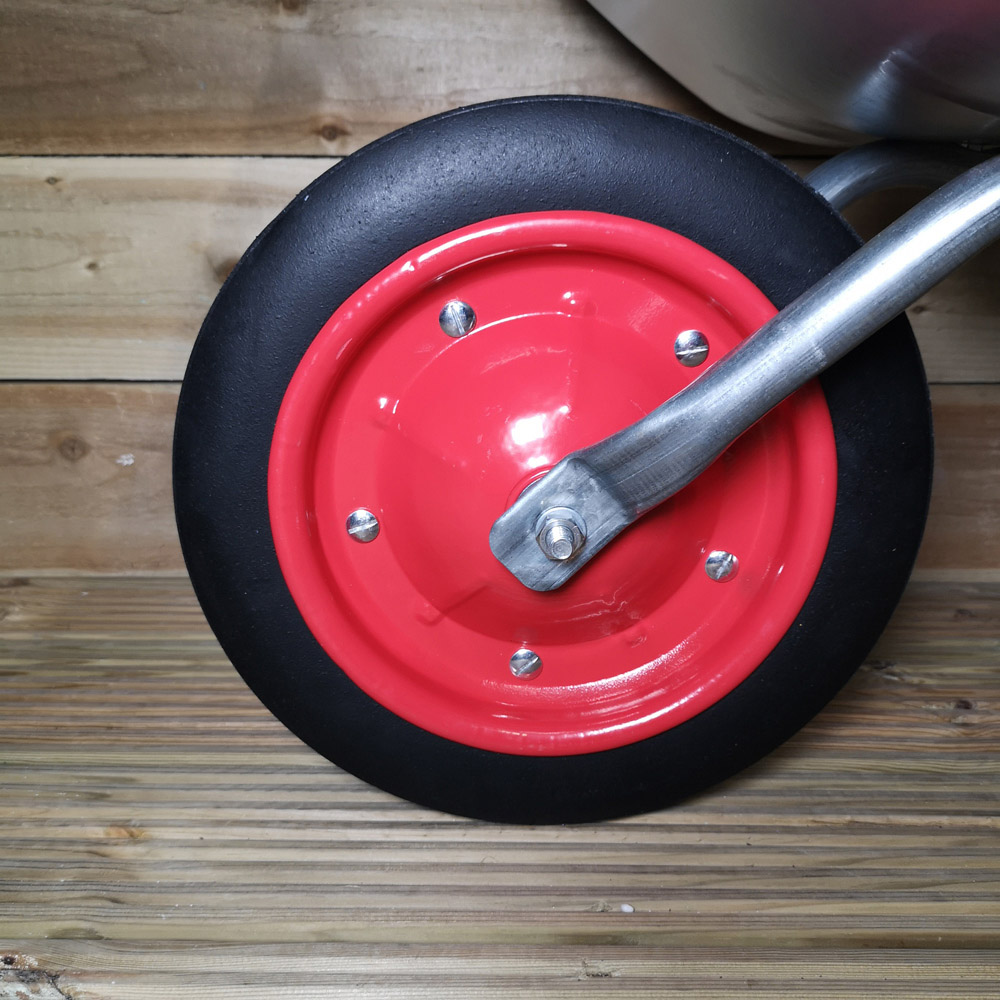 Samuel Alexander Galvanised Metal Garden Wheelbarrow 60kg with Puncture Proof Tyre Image 5