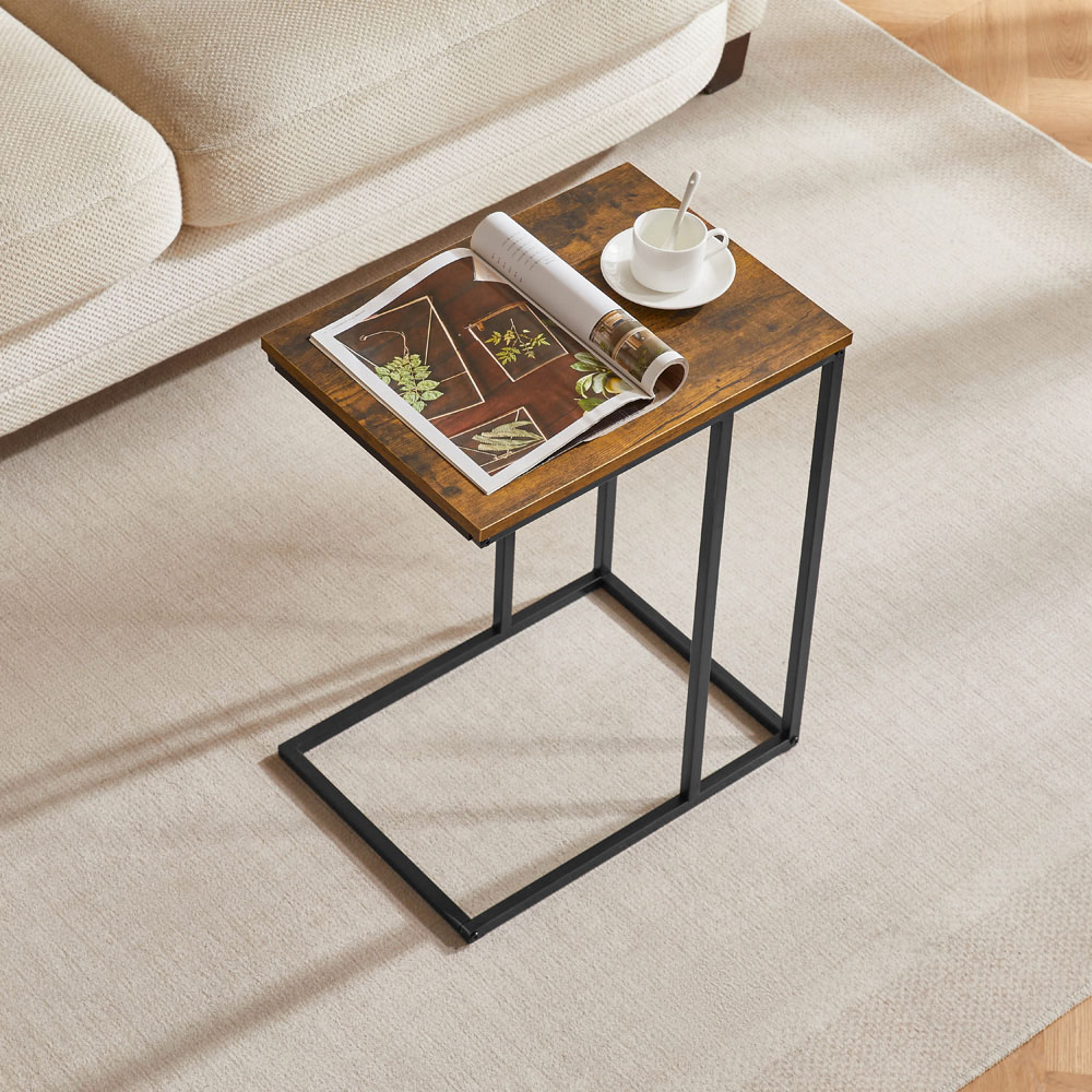 VIDA DESIGNS Brooklyn Dark Wood Side Table Image 5