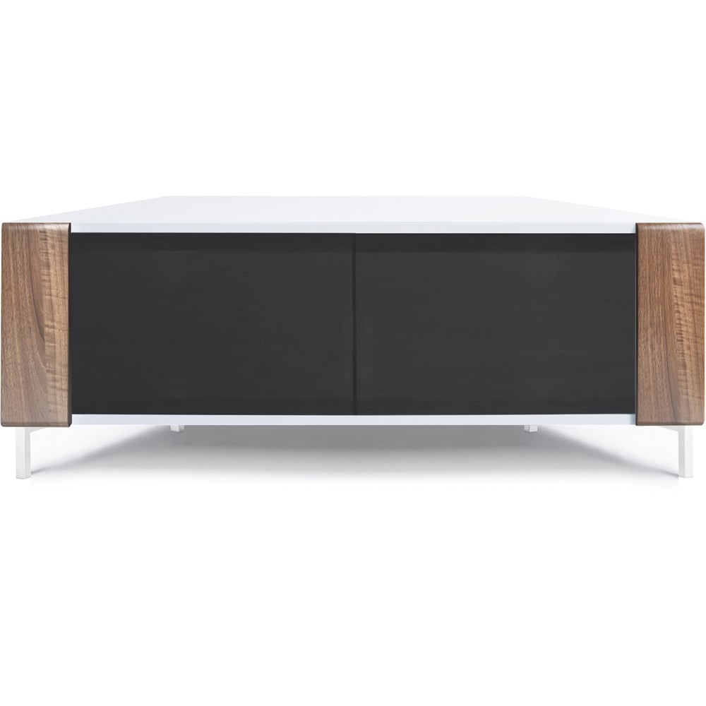 MDA Designs Corvus 2 Door White Walnut and Black TV Cabinet Image 3