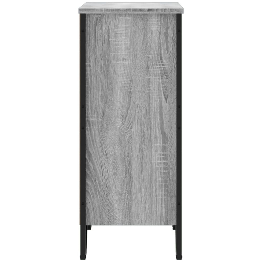 vidaXL 2 Shelf Grey Sonoma Bookcase Image 4