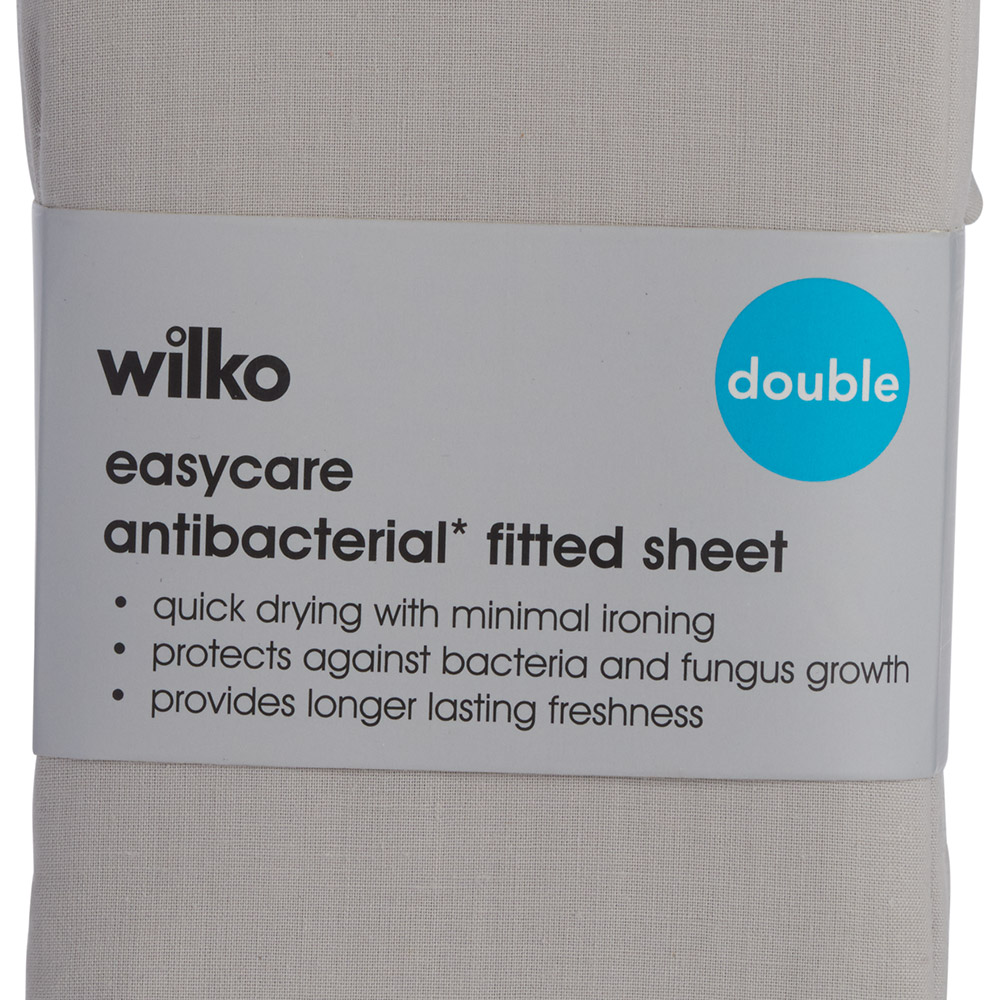 Wilko Double Silver Anti-bacterial Fitted Bed Sheet Image 5