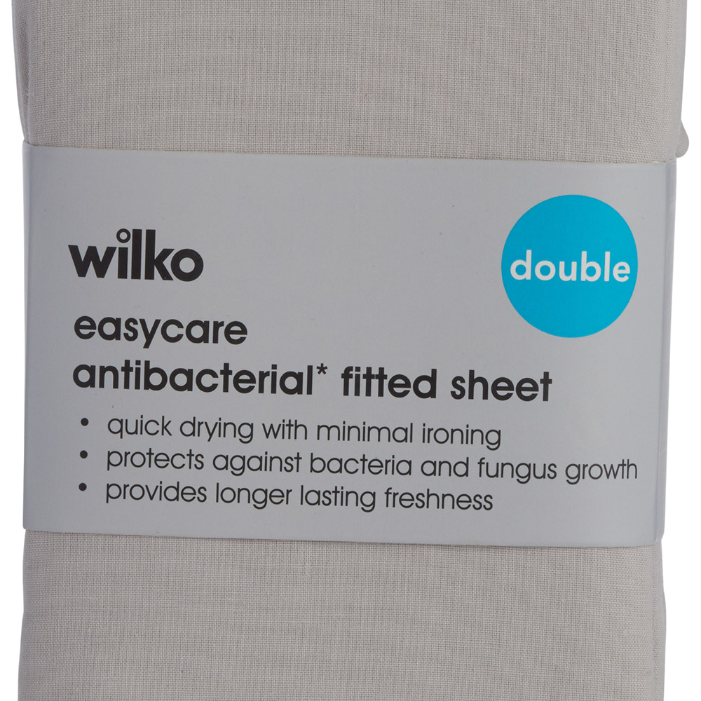 Wilko Double Silver Antibacterial Fitted Bed Sheet Wilko