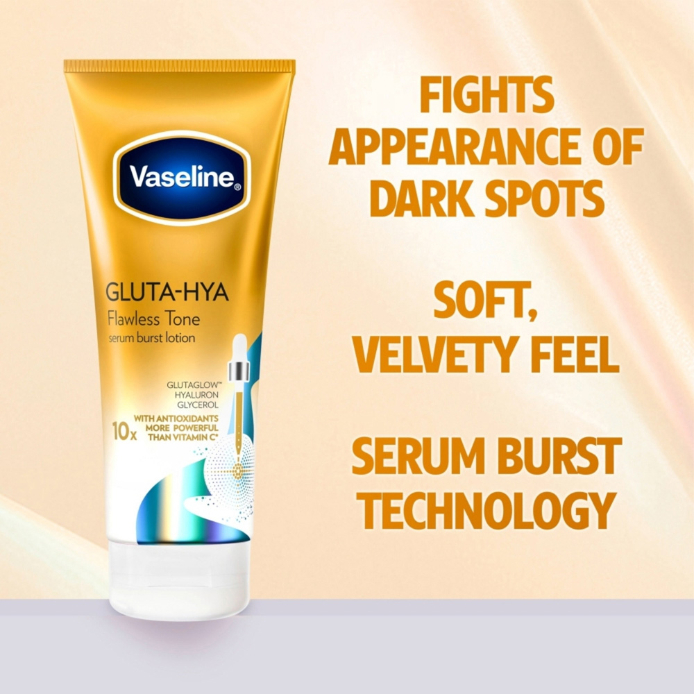 Vaseline Gluta-Hya Flawless Serum Burst Glow Body Lotion 200ml 6 Pack Image 7