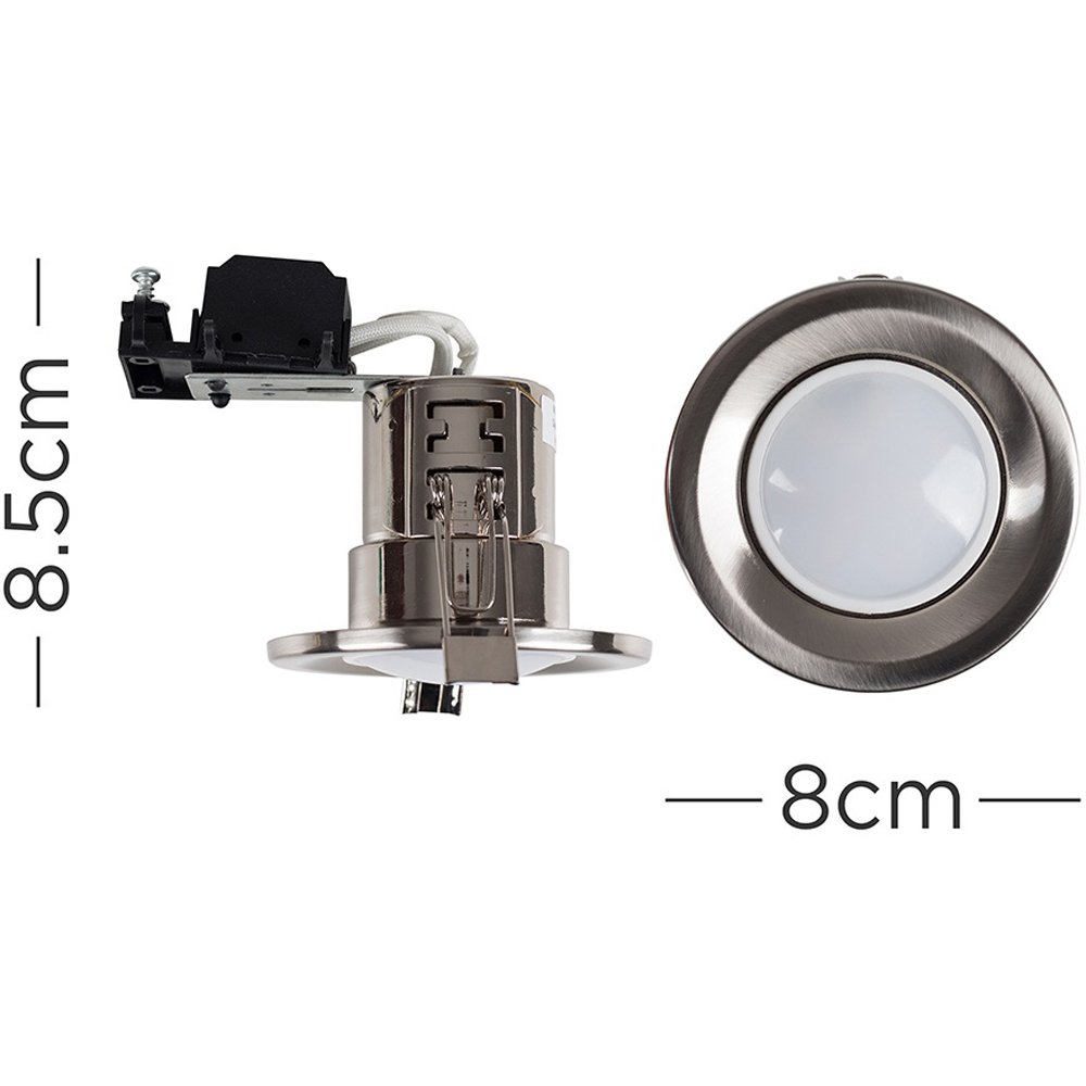 ValueLights Brushed Chrome Cool White LED Ceiling Downlight 4 Pack Image 5