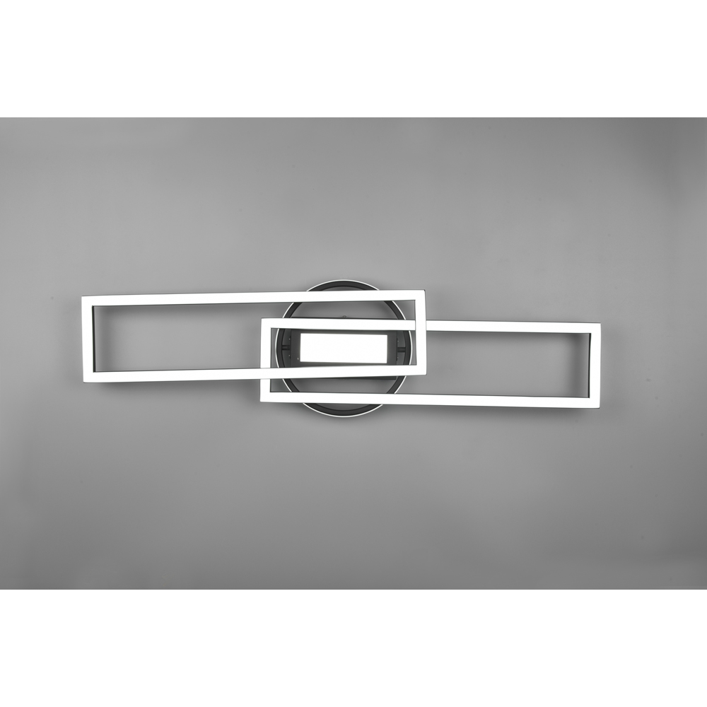 TRIO Twister Matt Black LED Ceiling Light Image 8