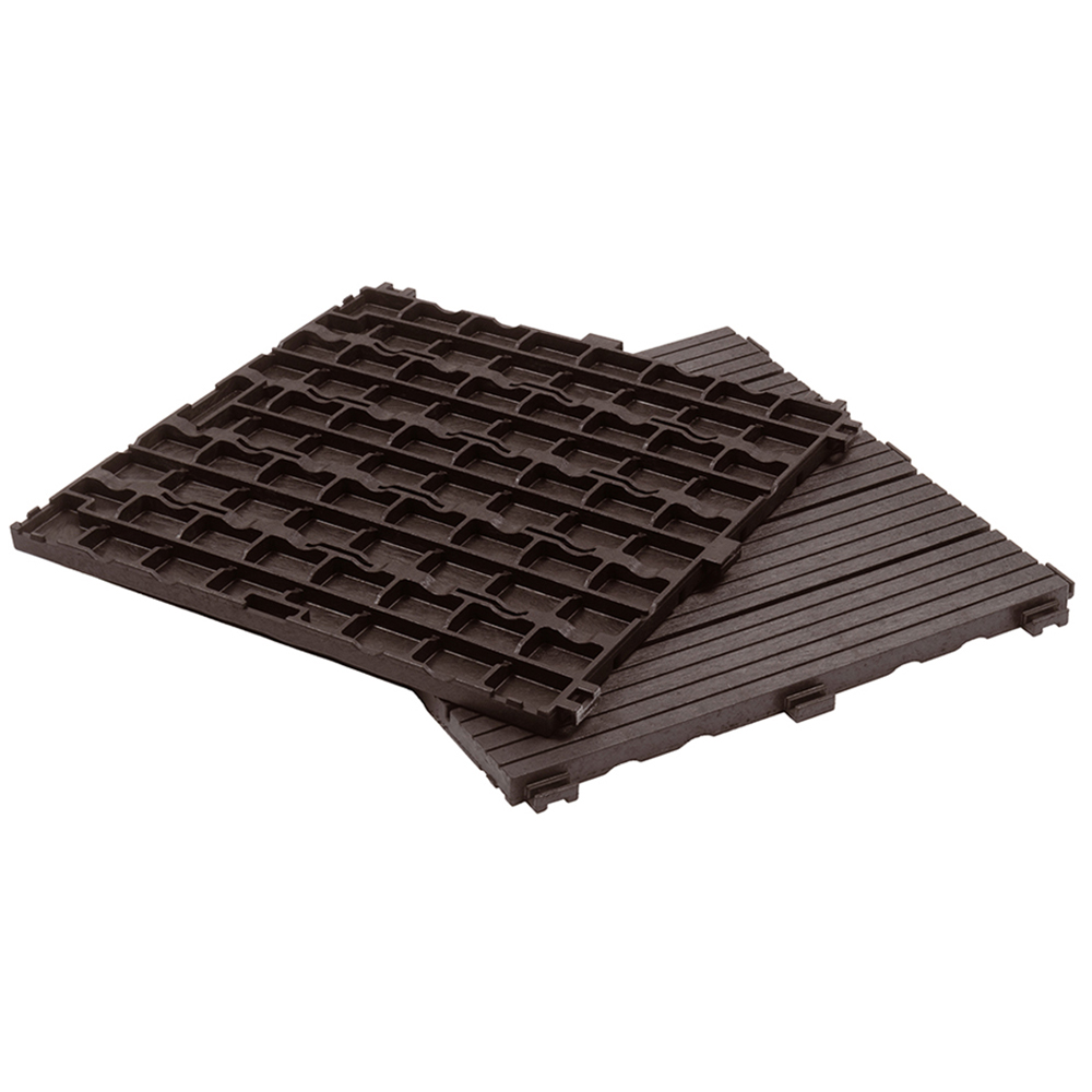 Nicoman Brown Cosmopolitan Garden Decking Tile 30cm 10 Pack Image 5