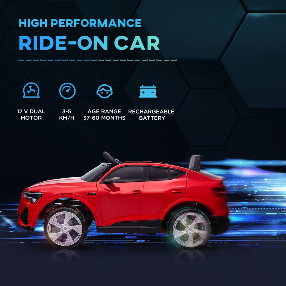 Tommy Toys Audi E Tron Kids Ride On Electric Car Red 12V Image 2