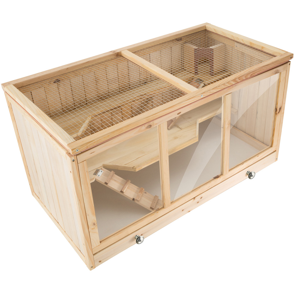 tectake Goldie Wooden Hamster Cage 95 x 50 x 50cm Image 9