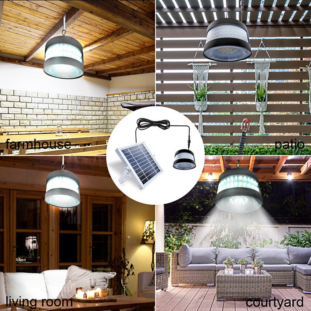 Callow Solar LED Pendant Light White Image 2