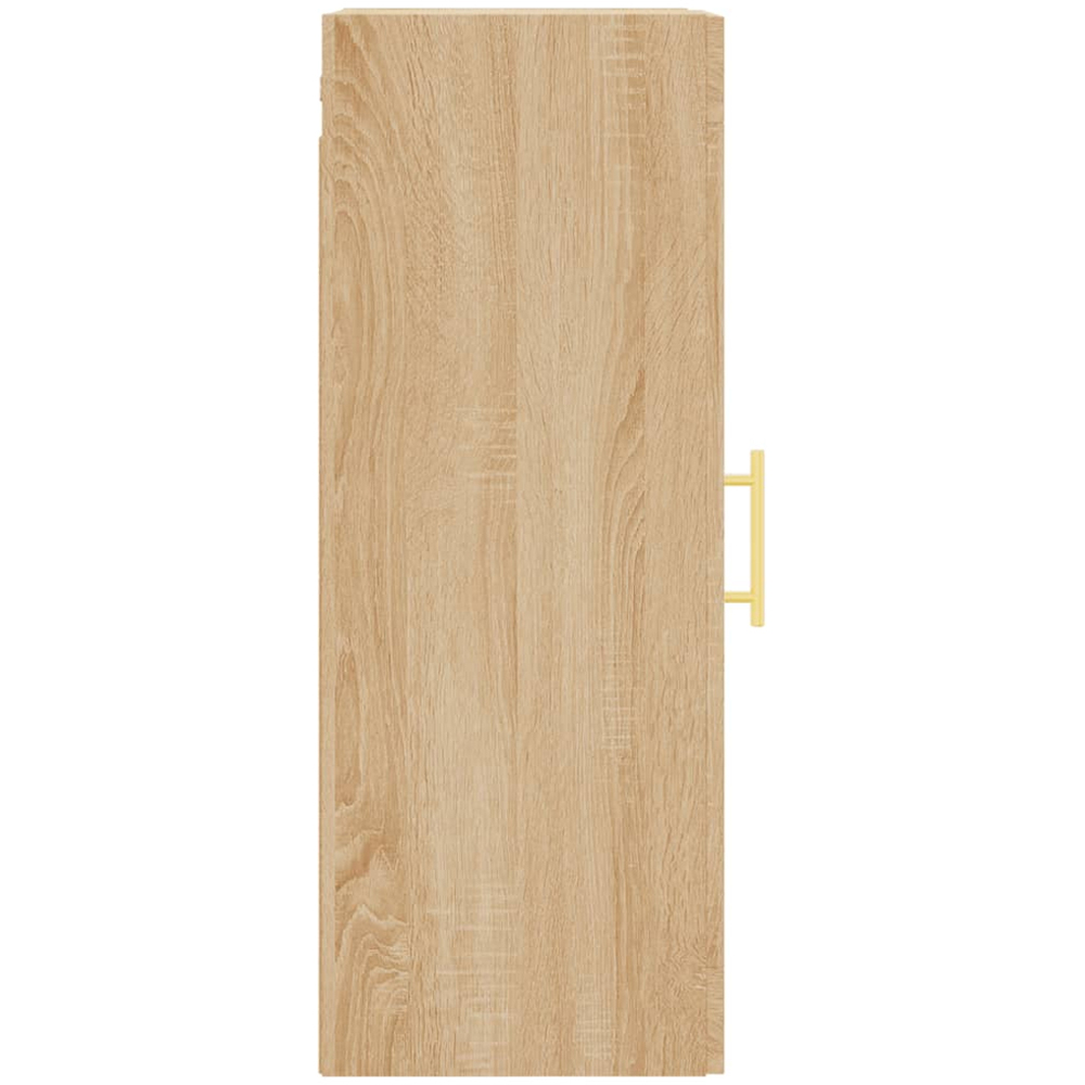 vidaXL Single Glass Door Brown Sonoma Oak Wall Mounted Cabinet Image 6