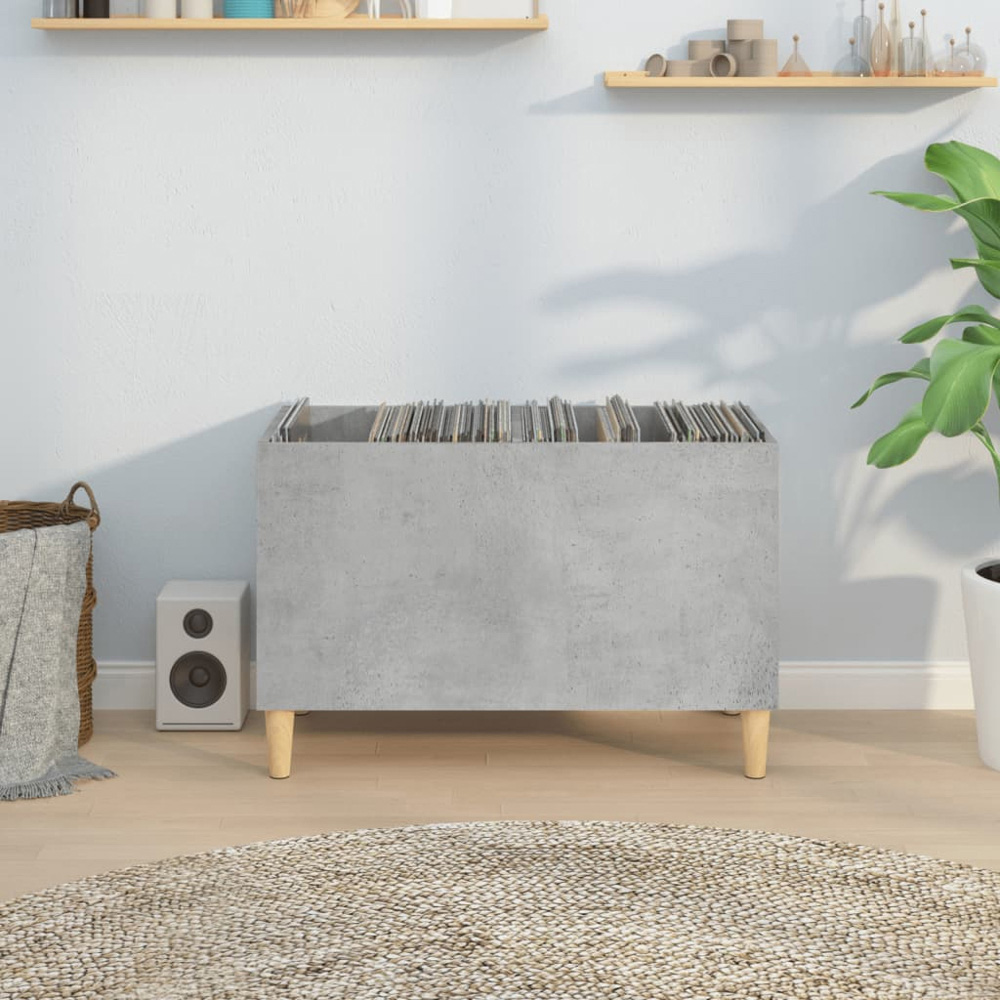 vidaXL Concrete Grey Record Cabinet Image 7