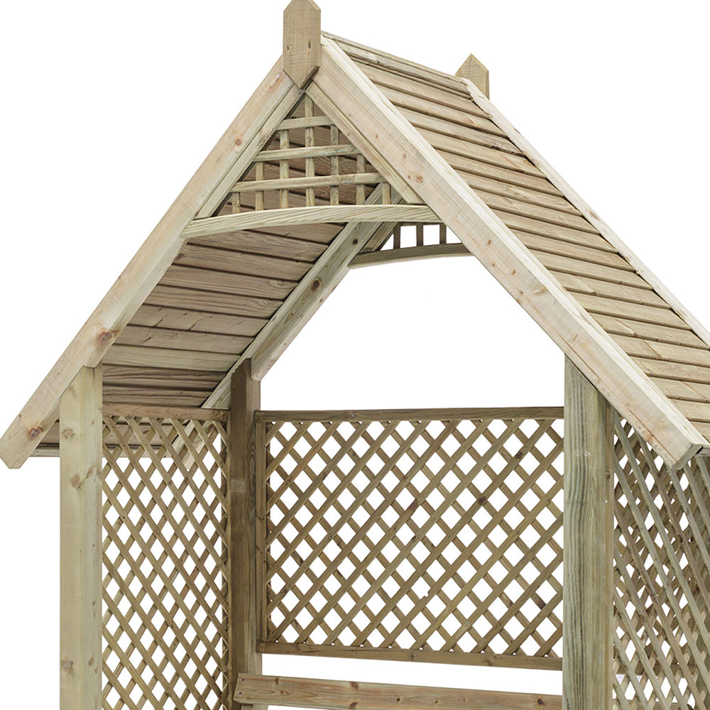 Shire Valencia 2 Seater 4 x 2ft Pressure Treated Arbour Image 3