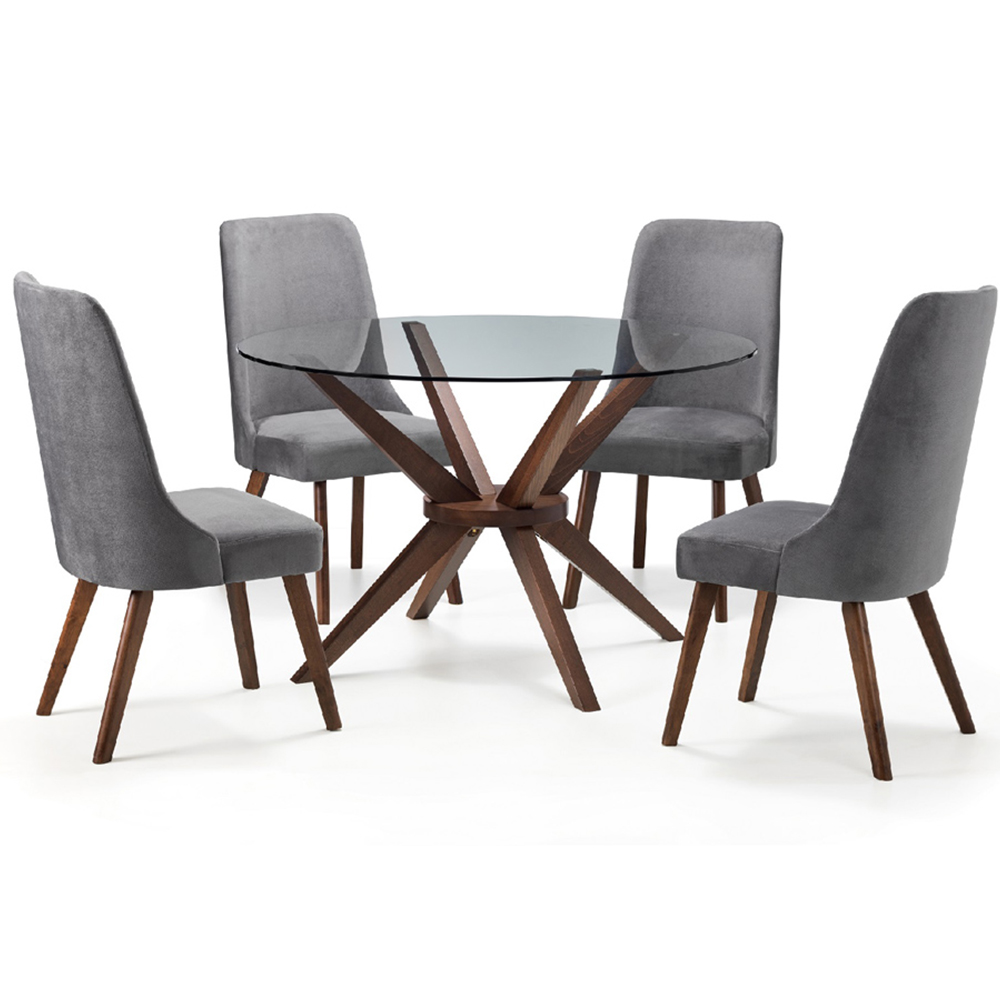 Julian Bowen Chelsea 4 Seater Round Glass Table Image 3