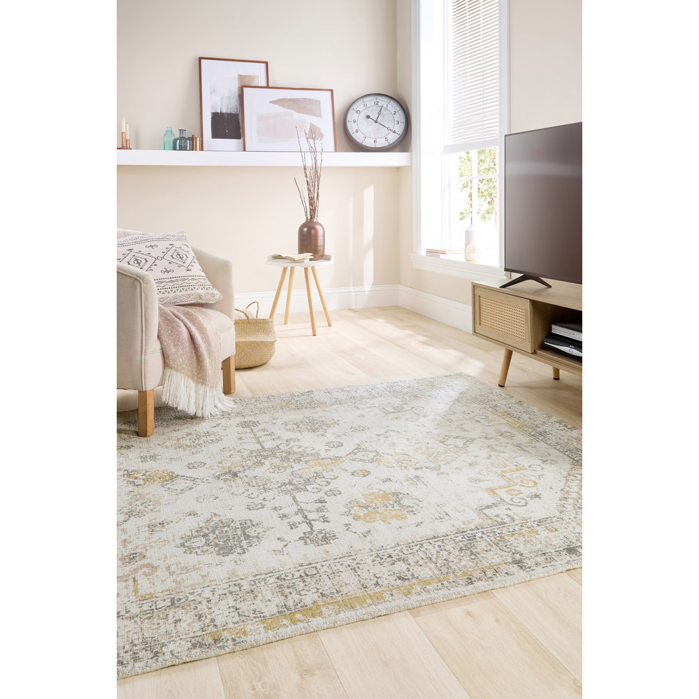 Origins Vogue Light Grey and Ochre Rug 200 x 290cm Image 2