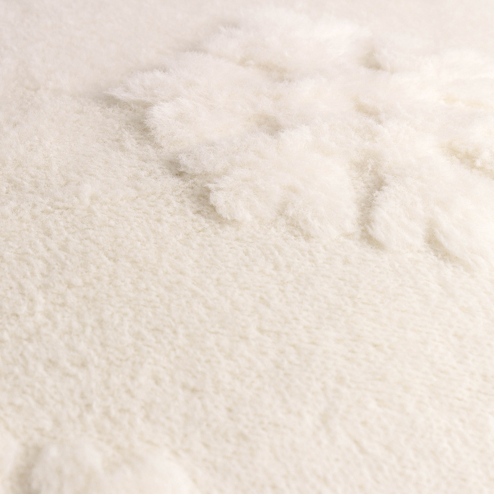 Furn Snowflakes Snow White Faux Fur Cushion 50 x 50cm Image 4