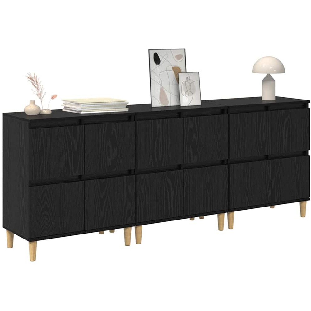 vidaXL 4 Door Compact Sideboard Set of 3 Image 3
