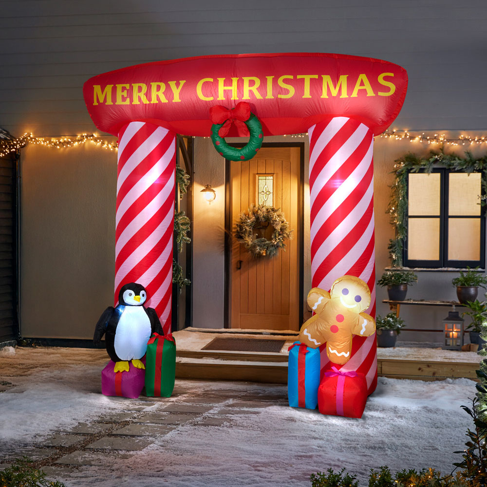 Merry Christmas Inflatable Arch Standing Decoration Image 5