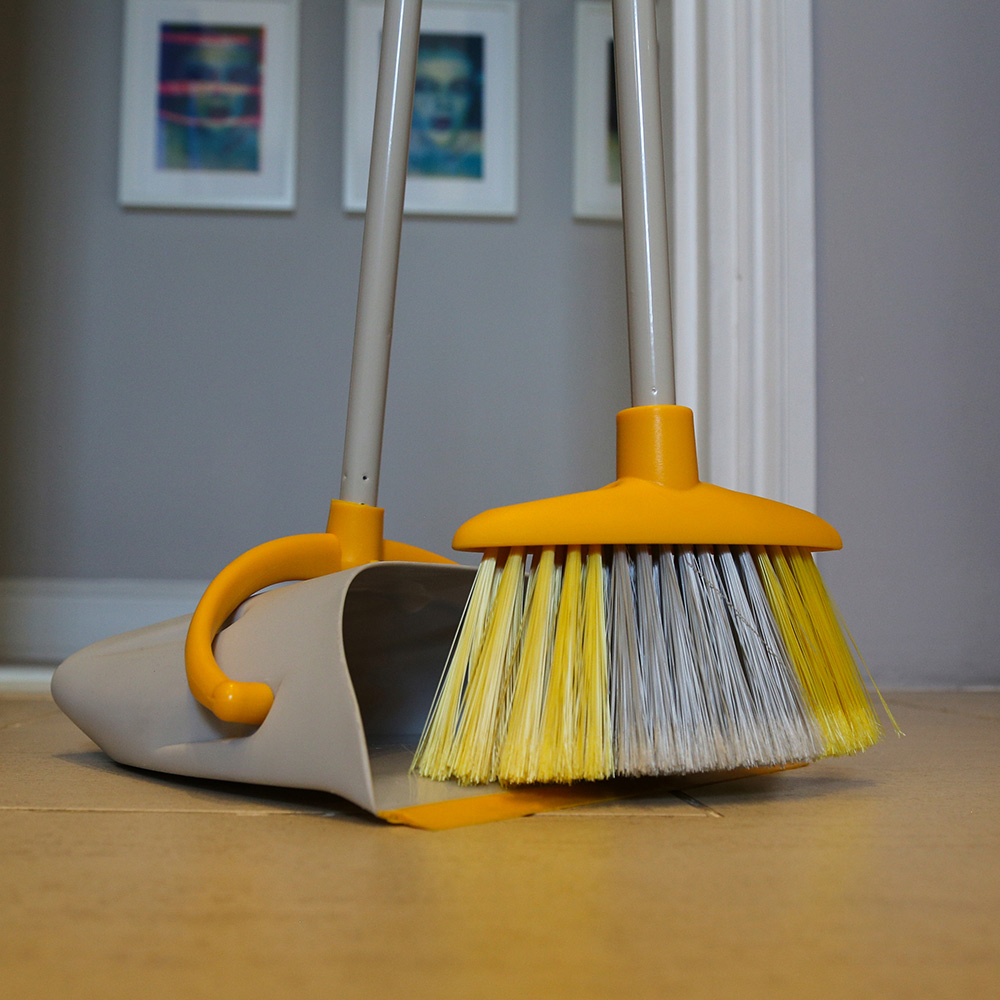 Charles Bentley Brights Yellow Lobby Dustpan and Brush Set Image 2