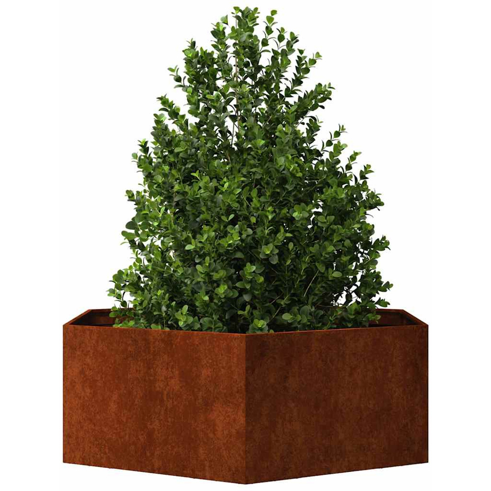 vidaXL Brown Corten Steel Garden Planter 45 x 120 x 138cm Image 3