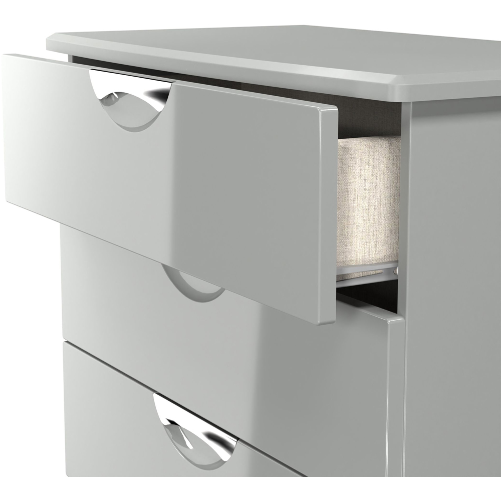 Crowndale Camden 5 Drawer Grey Gloss and Dusk Grey Chest of Drawers Ready Assembled Image 6