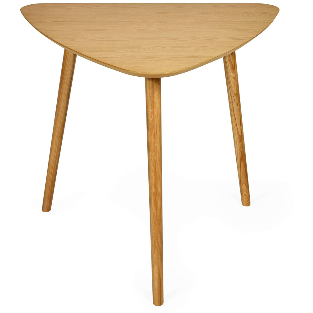 Julian Bowen Athena 3 Seater Light Oak Triangular Dining Table Image 2