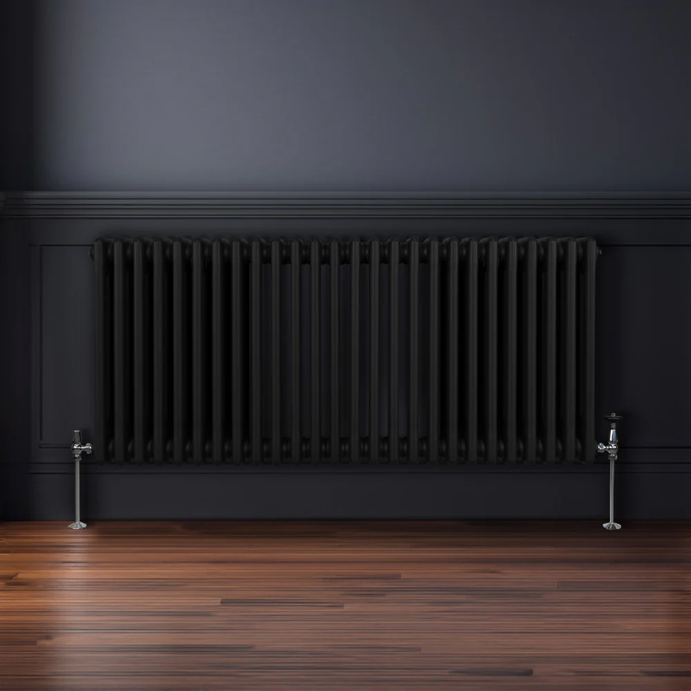 Monster Shop 6255 BTU Black Traditional 3 Column Radiator 600 x 1192mm Image 2