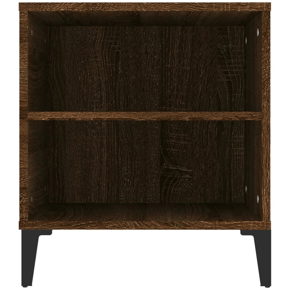 vidaXL 2 Drawer 4 Shelf Brown Oak TV Cabinet Image 8