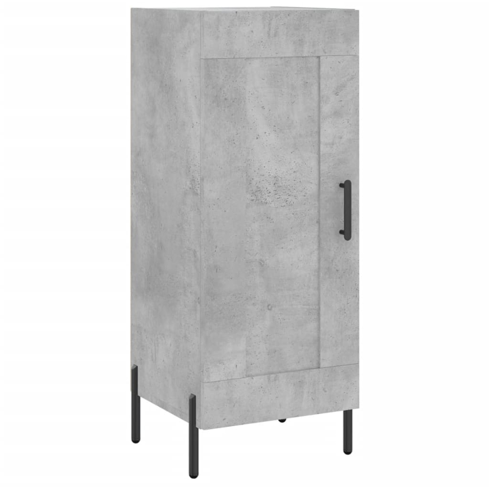 vidaXL 2 Door Concrete Grey Narrow Highboard Image 7