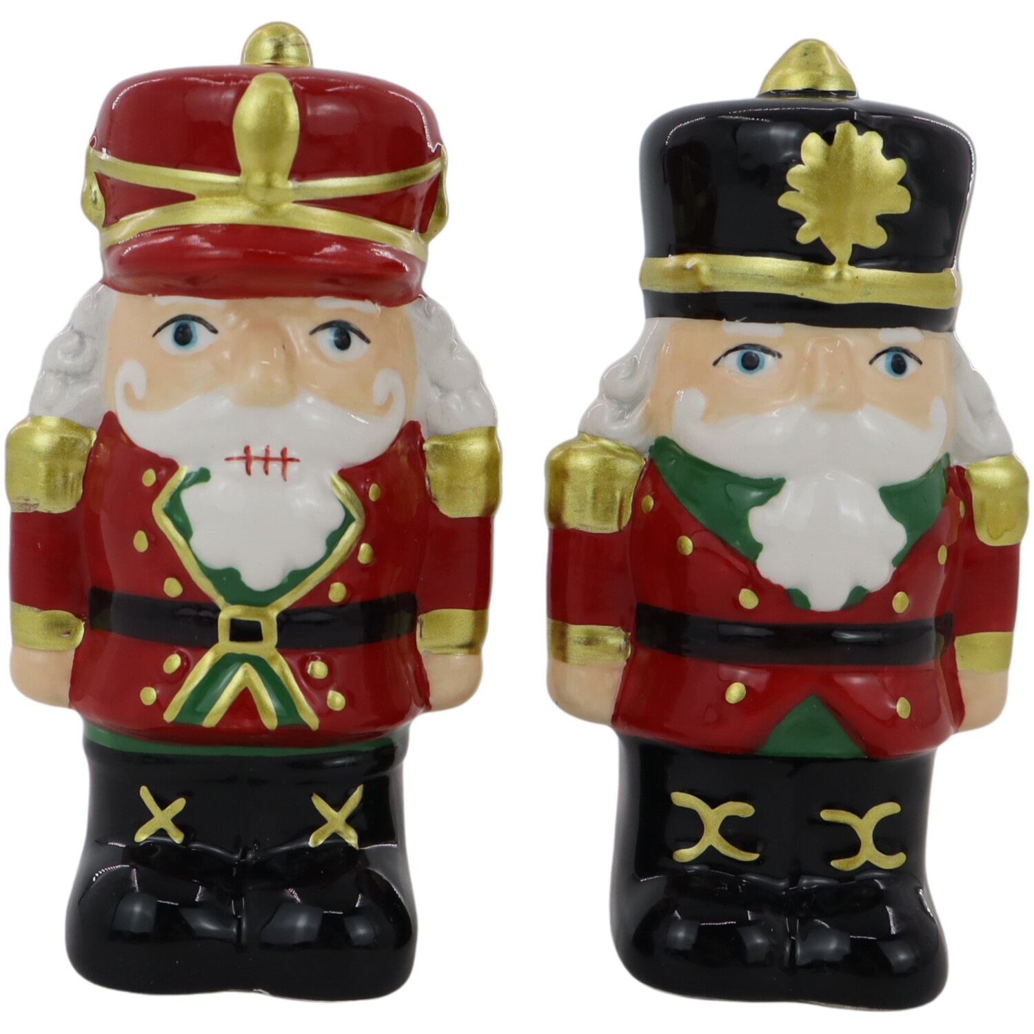 Salt and Pepper Nutcrackers Red and Green Image 1