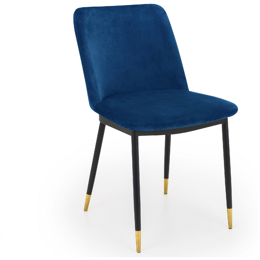 Julian Bowen Delaunay Set of 2 Blue Dining Chair Image 3