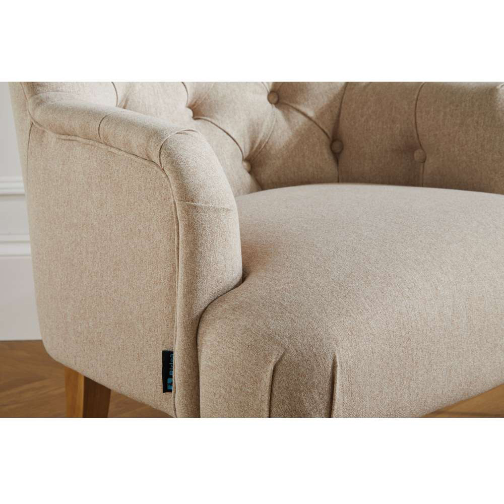 Padstow Button Back Wheat Armchair Image 6