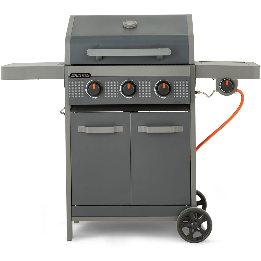 Arizona 3 Burner Gas BBQ with Side BurnerGrey Image 3